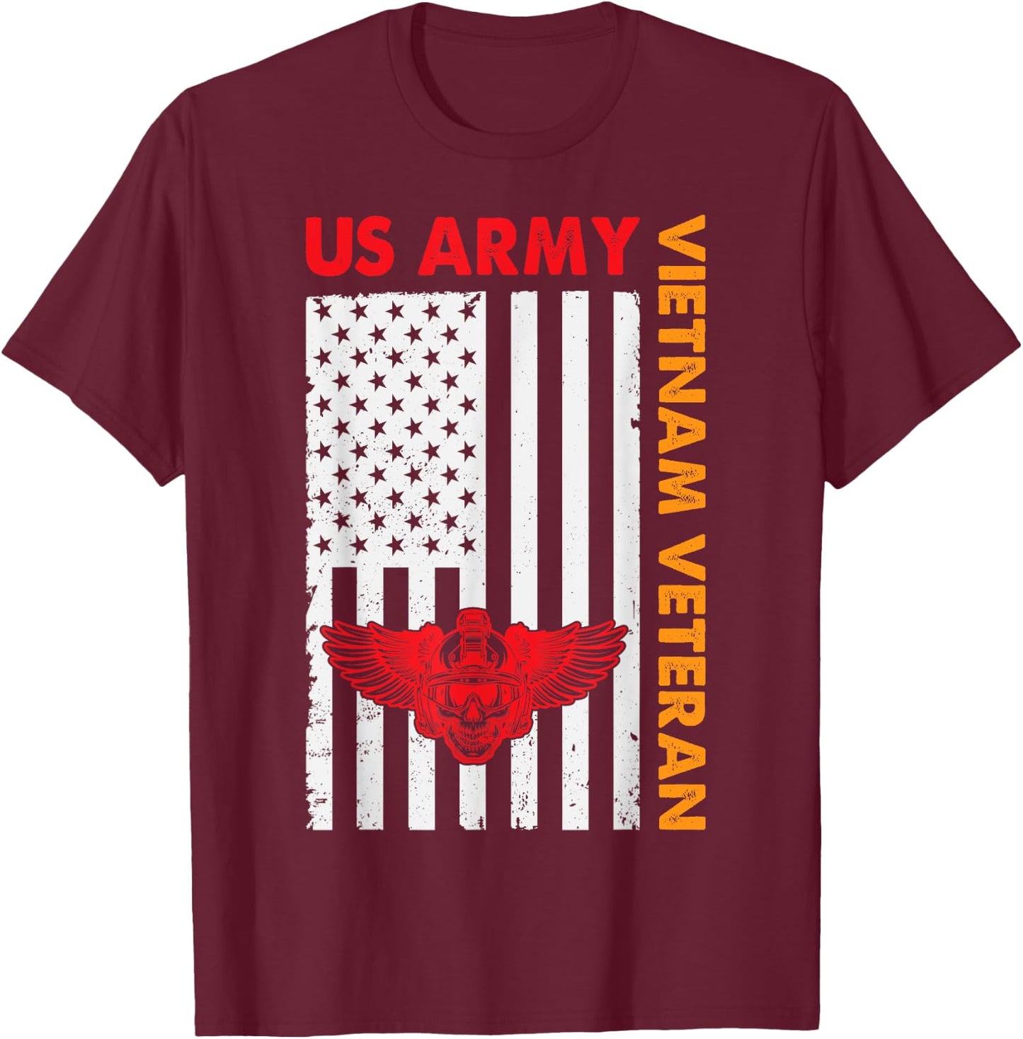 Vietnam Veteran T-Shirt - T-Shirt | Maroon