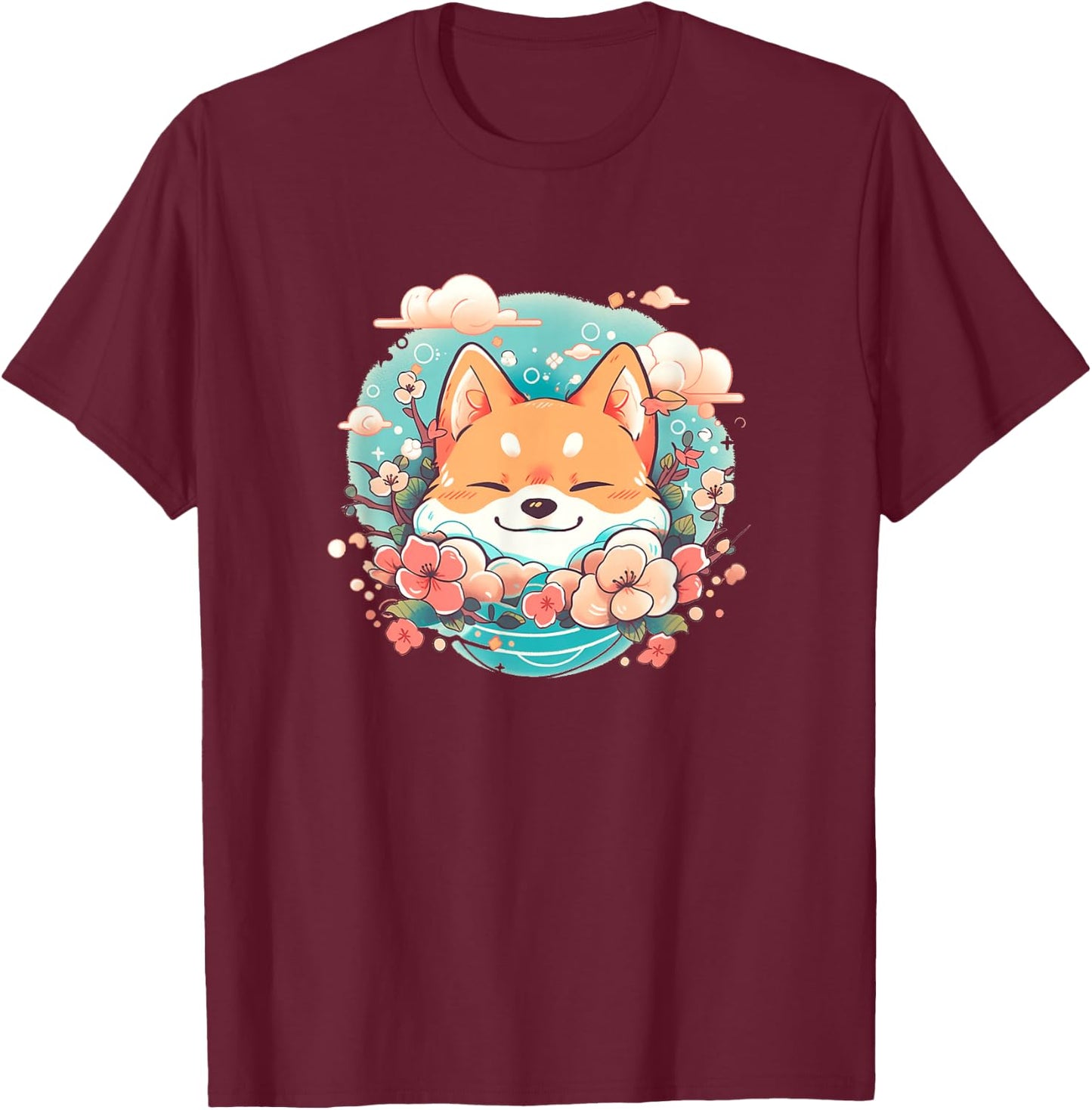 Cute Shiba Inu for Shiba Inu Lover Featuring a Inu Shiba T-Shirt - T-Shirt | Maroon