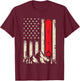 Snowboarding Lover - USA Flag Snowboarder Wintersports Lover T-Shirt - T-Shirt | Maroon