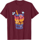 No Bad Vibes Summer Retro Sunset Think Positive Wellbeing Women T-Shirt - T-Shirt | Maroon
