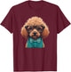 Funny Poodle Dog Miniature Poodle Toy Poodle Hipster T-Shirt - T-Shirt | Maroon