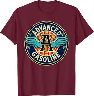 Retro Vintage Gas Station Advanced Gasoline Motor Oil Car T-Shirt - T-Shirt | Maroon
