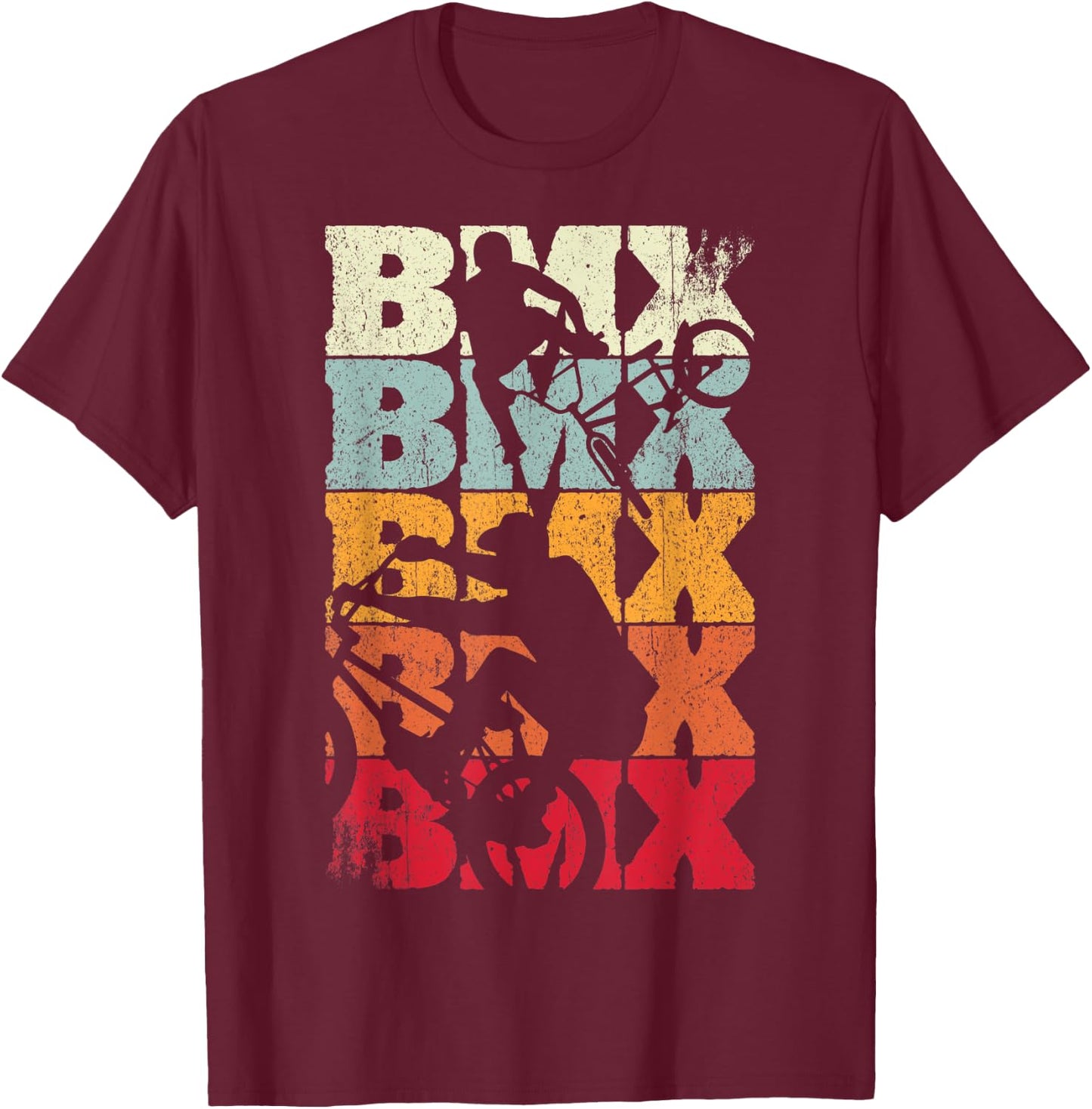 BMX freestyle vintage bike fans boys youth bike BMX T-Shirt - T-Shirt | Maroon