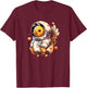 Chicken Cool Astronaut space T-Shirt - T-Shirt | Maroon