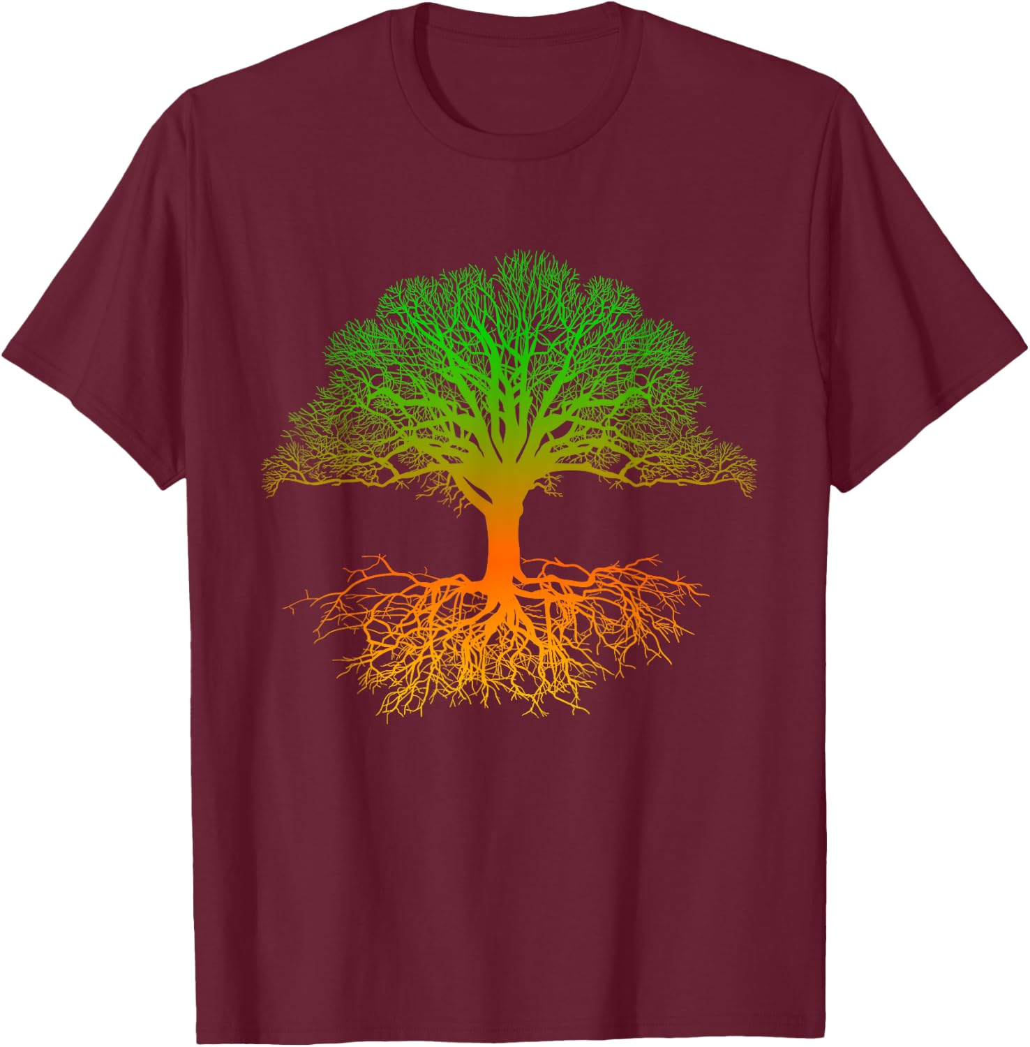 Tree Life Yoga Mystical Zen Meditation T-Shirt - T-Shirt | Maroon