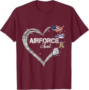 Military Family T-Shirt - T-Shirt | Maroon