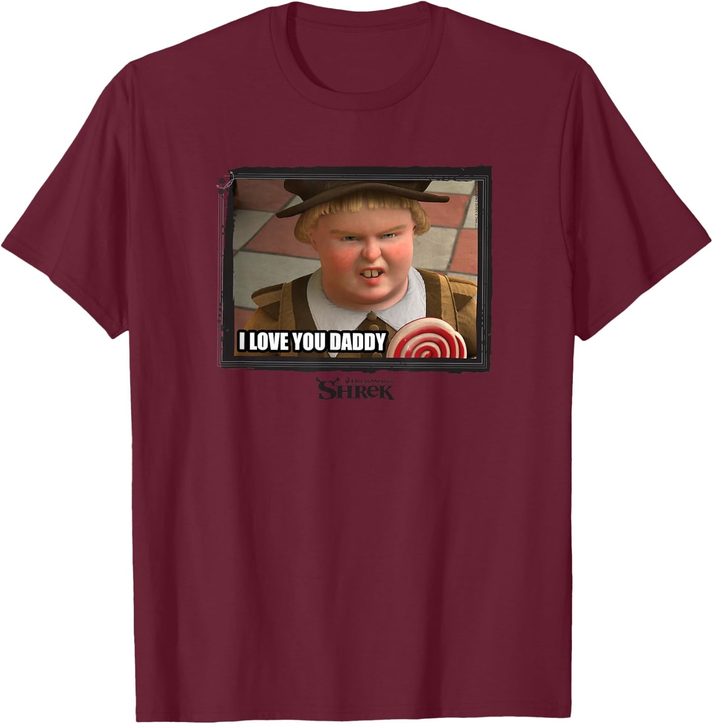Shrek I Love You Daddy T-Shirt - T-Shirt | Maroon