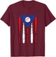 Puerto Rico Baseball Inspired By Puerto Rican Flag Vintage T-Shirt - T-Shirt | Maroon