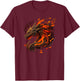 Cool Fire Dragons T-Shirt - T-Shirt | Maroon