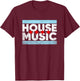 Chicago House Music - EDM DJ Retro Distressed T-Shirt - T-Shirt | Maroon