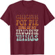 Chicken Pot Pie My Favorite Things Funny Pot Pie - Women's Black Short Sleeve Mandarin Collar Casual Humorous Modern - Small T-Shirt - T-Shirt | Maroon