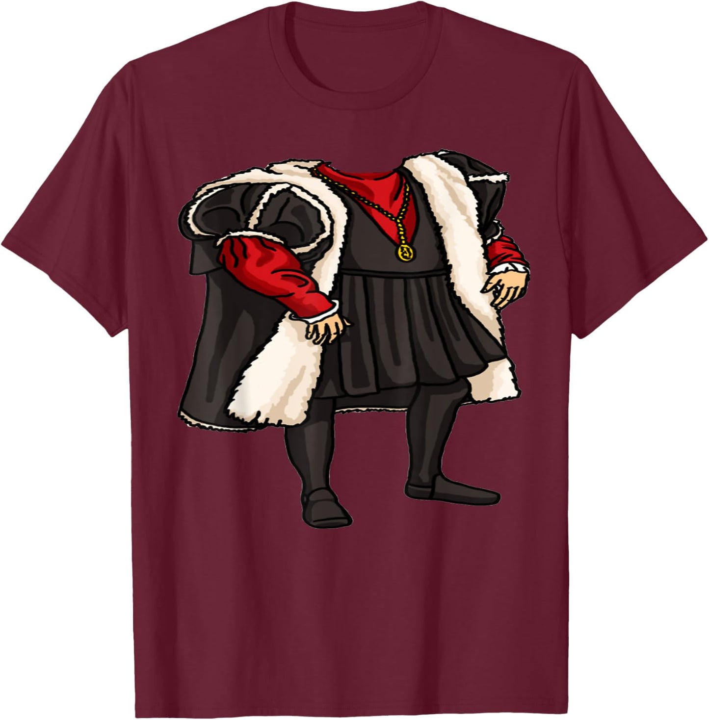 King Medieval Henry VIII Tudor Costume T-Shirt - T-Shirt | Maroon