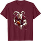 American Football Quarterback Receiver Running Back Goat T-Shirt - T-Shirt | Maroon