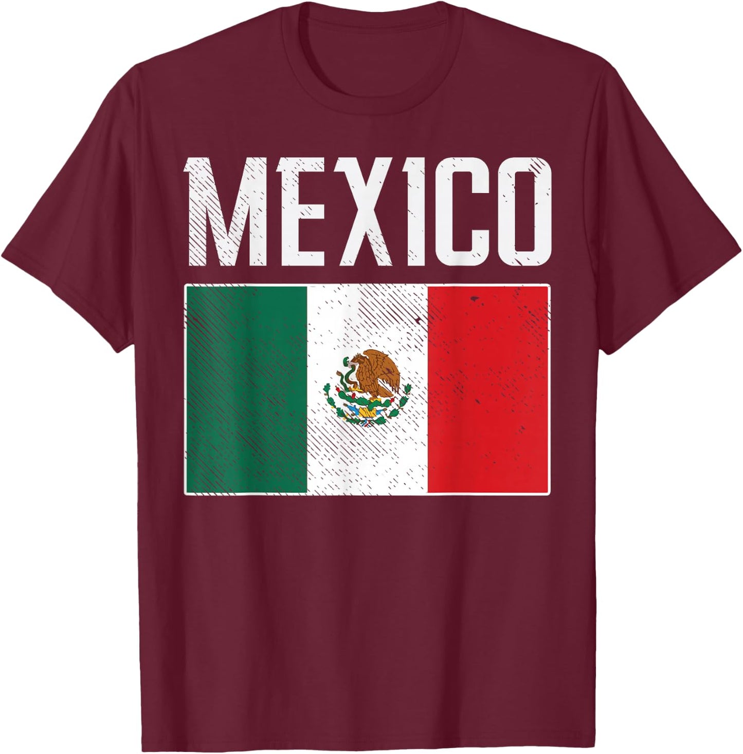 Mexico Flag Mexican Soccer Fan Men Women Boys Girls Kids T-Shirt - T-Shirt | Maroon
