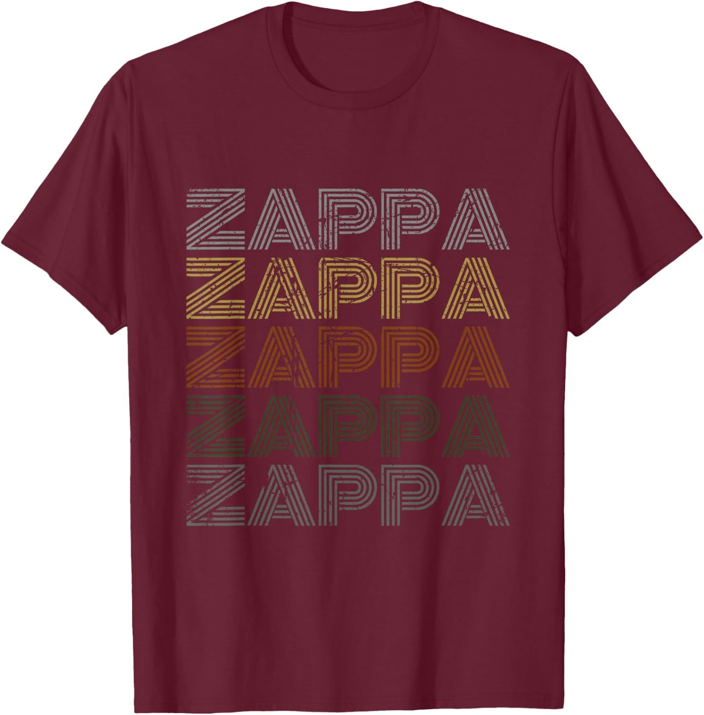 Love Heart Zappa Grunge Retro Vintage Style Black Zappa T-Shirt - T-Shirt | Maroon