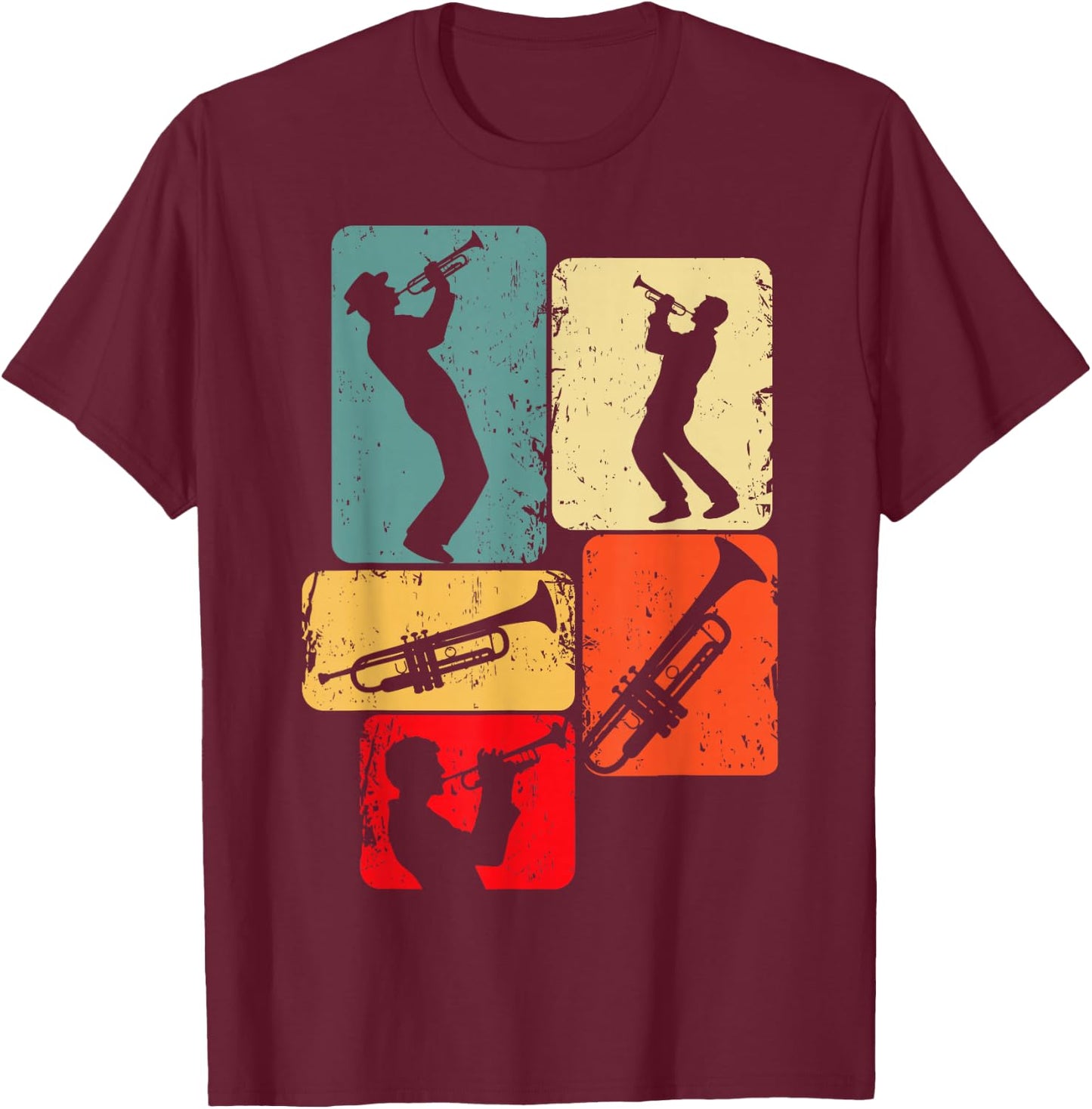 Trumpet Trumpeter Jazz Musician Boys Men T-Shirt - T-Shirt | Maroon