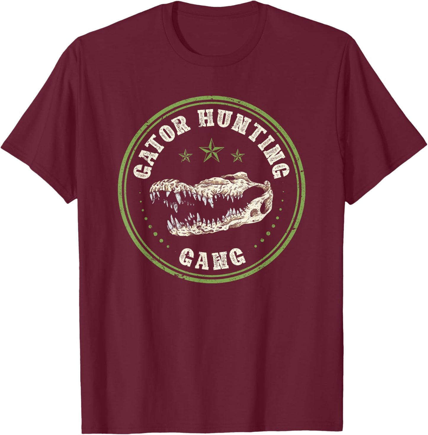 Alligator Hunter, Gator Hunting Gang T-Shirt - T-Shirt | Maroon