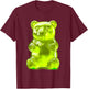 Lemon Green Gummy Bear T-Shirt - T-Shirt | Maroon