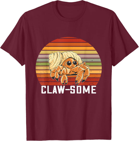 Hermit Crab Retro Awesome Claw Sea Animals Hermit Crab Lover T-Shirt - T-Shirt | Maroon
