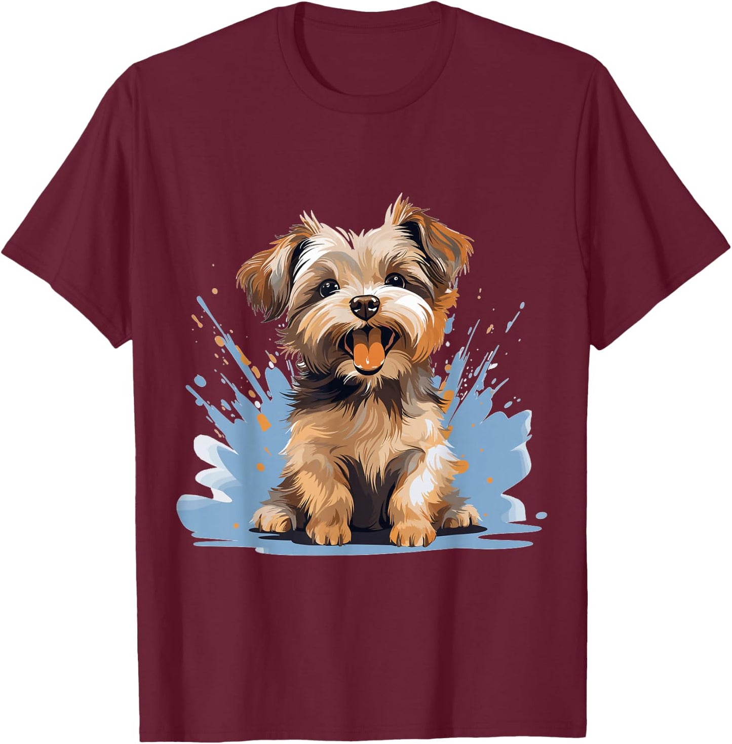 Morkie Dog Breed Pet Cute Graphic T-Shirt - T-Shirt | Maroon
