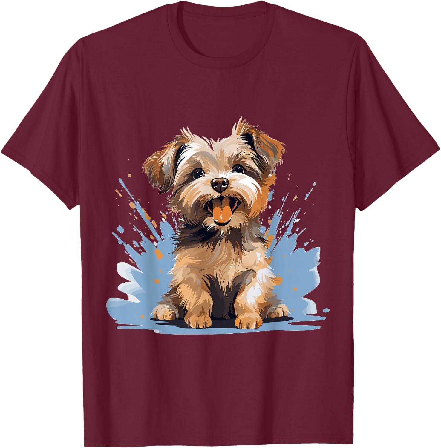 Morkie Dog Breed Pet Cute Graphic T-Shirt - T-Shirt | Maroon
