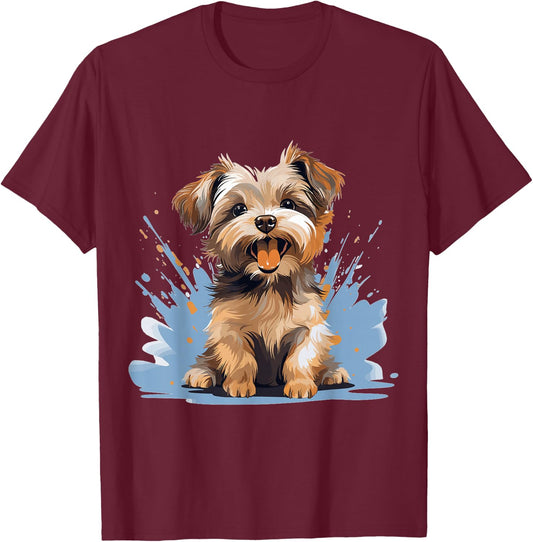 Morkie Dog Breed Pet Cute Graphic T-Shirt - T-Shirt | Maroon