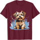 Morkie Dog Breed Pet Cute Graphic T-Shirt - T-Shirt | Maroon
