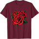 Cute Red Roses Flower Gardening Red Roses Flower Valentines T-Shirt - T-Shirt | Maroon