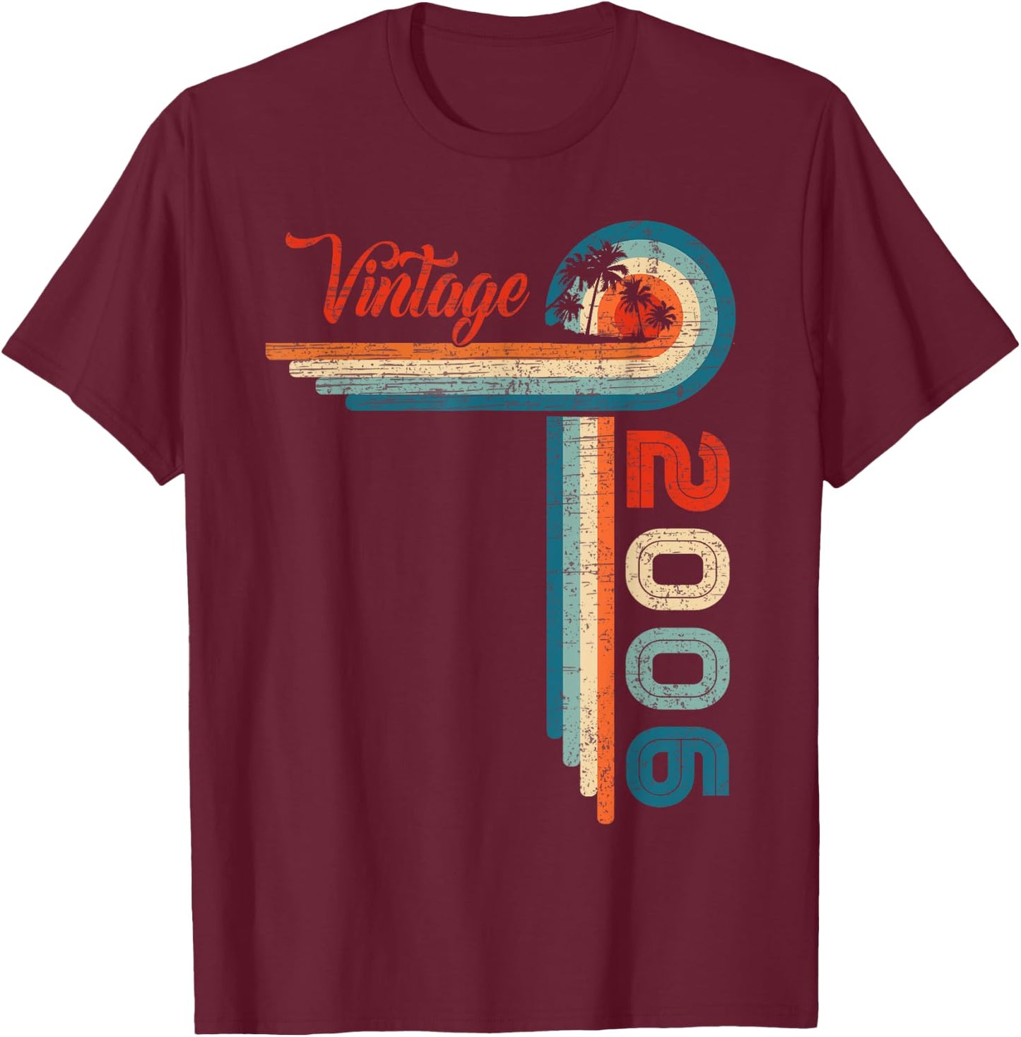 19 Year Old Retro 19 Birthday Gifts Vintage 2006 T-Shirt - T-Shirt | Maroon