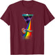 Vintage Retro Prism Guppy T-Shirt - T-Shirt | Maroon
