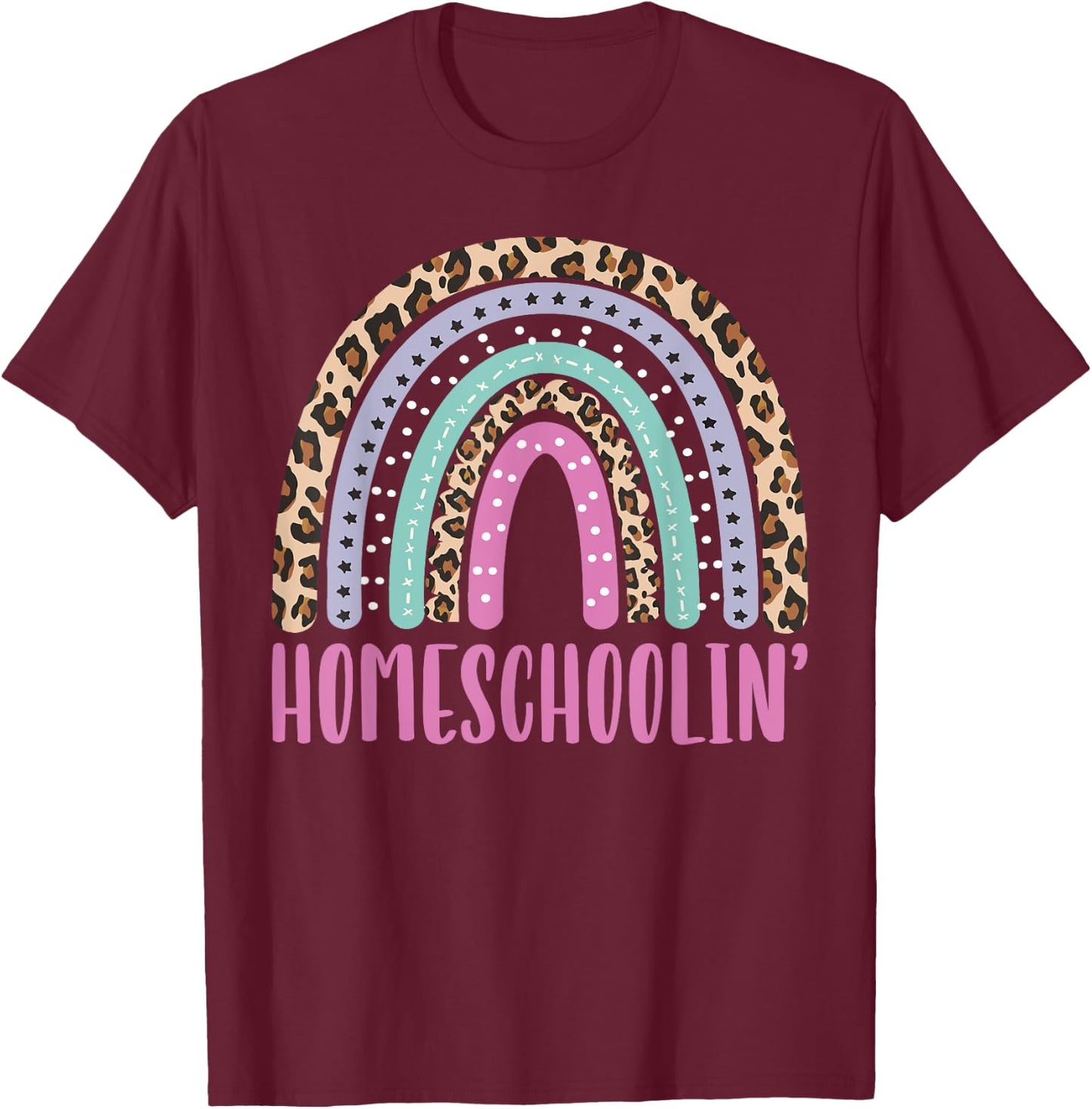 Homeschoolin Homeschooling Home Education Homeschool Mom T-Shirt - T-Shirt | Maroon