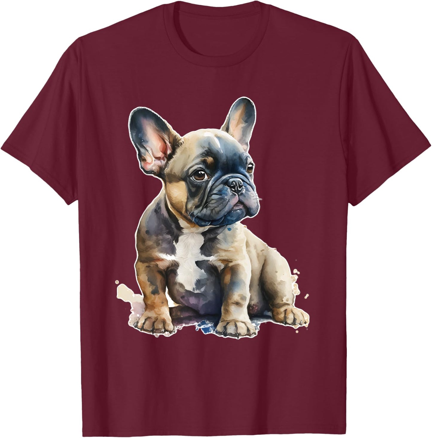 French Bulldog Kids Clothes Frenchie Dad Mom T-Shirt - T-Shirt | Maroon