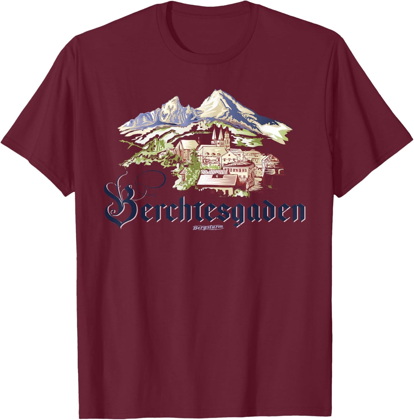 Berchtesgaden Watzmann T-Shirt - T-Shirt | Maroon