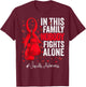 Red Ribbon Survivor Fighter Vasculitis Awareness T-Shirt - T-Shirt | Maroon
