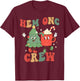 Retro Hem Onc Crew Hematology Oncology Nurse Christmas T-Shirt - T-Shirt | Maroon