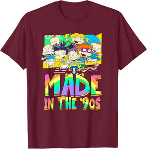 Mademark x Rugrats - Made in the 90s - Rainbow Gradient T-Shirt - T-Shirt | Maroon