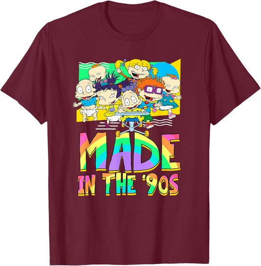 Mademark x Rugrats - Made in the 90s - Rainbow Gradient T-Shirt - T-Shirt | Maroon