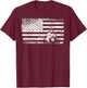 Billiards Pool Player Ball American Flag Vintage T-Shirt - T-Shirt | Maroon