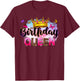 Birthday Queen It's My Birthday Leopard Girls Women Matching T-Shirt - T-Shirt | Maroon