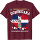 Republica Dominicana & Hispanic Dominican Flag T-Shirt - T-Shirt | Maroon