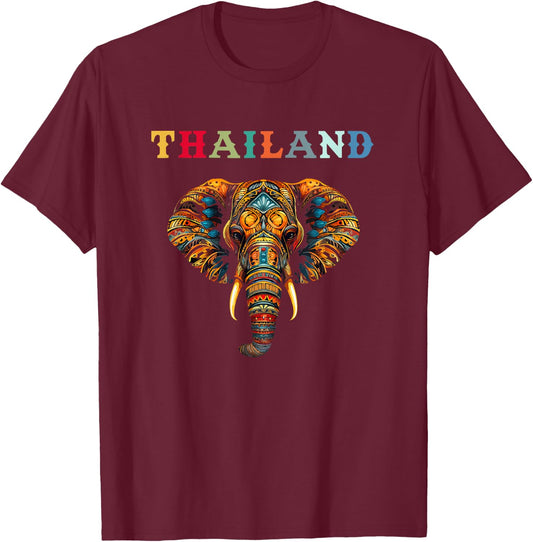 Elephant Thailand T-Shirt - T-Shirt | Maroon