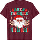 Santa Favorite Peds ER Nurse Retro Groovy Nurse Christmas T-Shirt - T-Shirt | Maroon