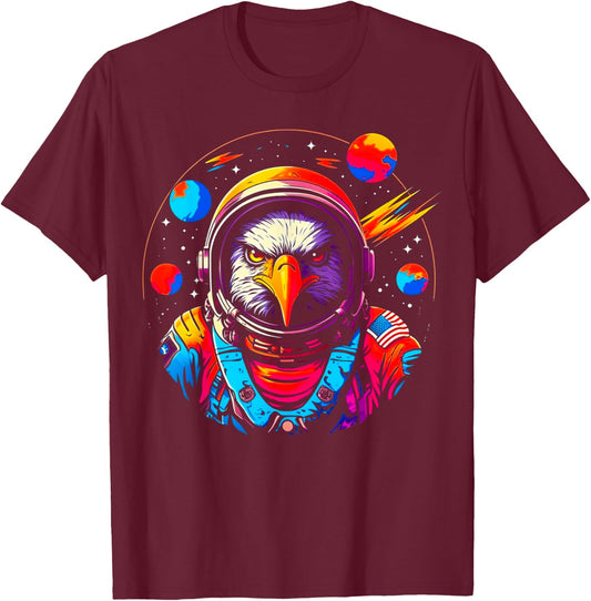 Astronaut Eagle T-Shirt - T-Shirt | Maroon