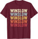 Winslow Arizona Winslow AZ Retro Vintage Text T-Shirt - T-Shirt | Maroon