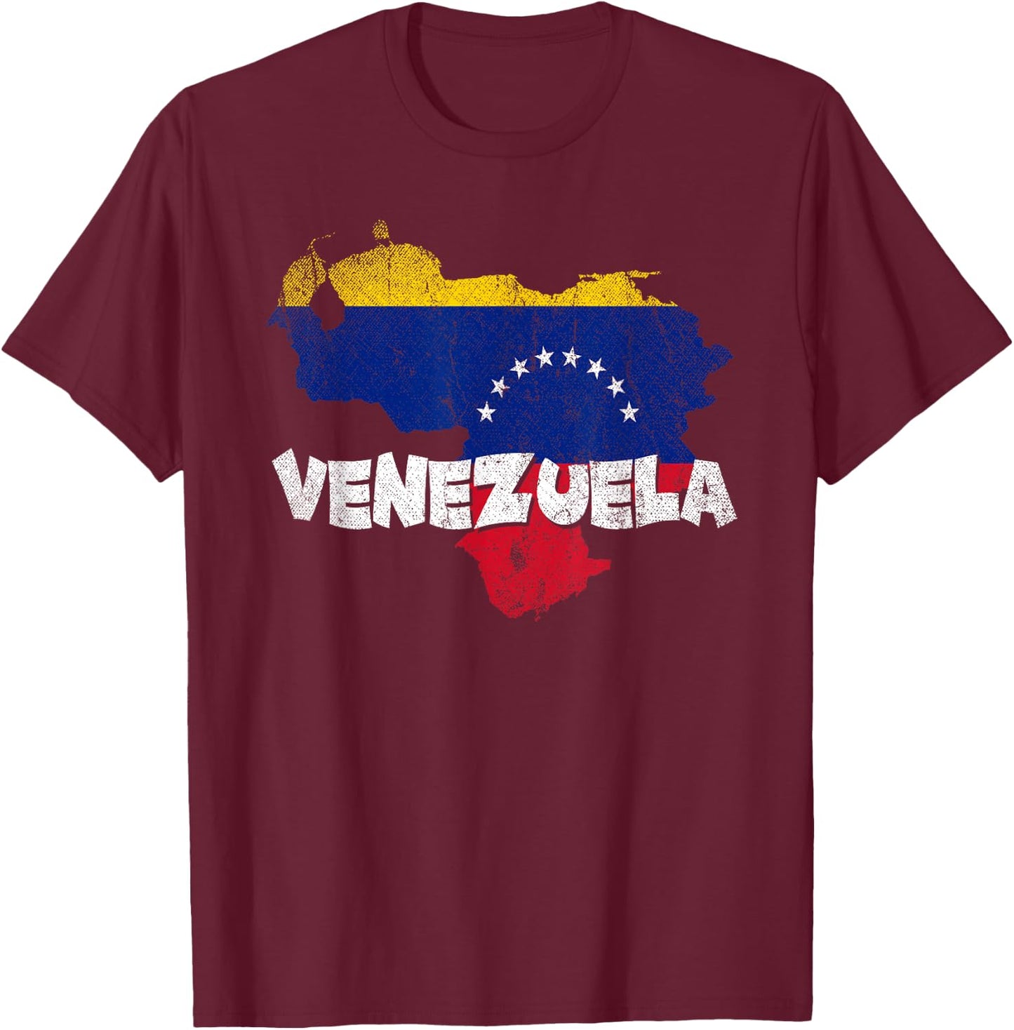 Venezuela Pride Venezuelan Flag Caracas Gift Venezuela T-Shirt - T-Shirt | Maroon