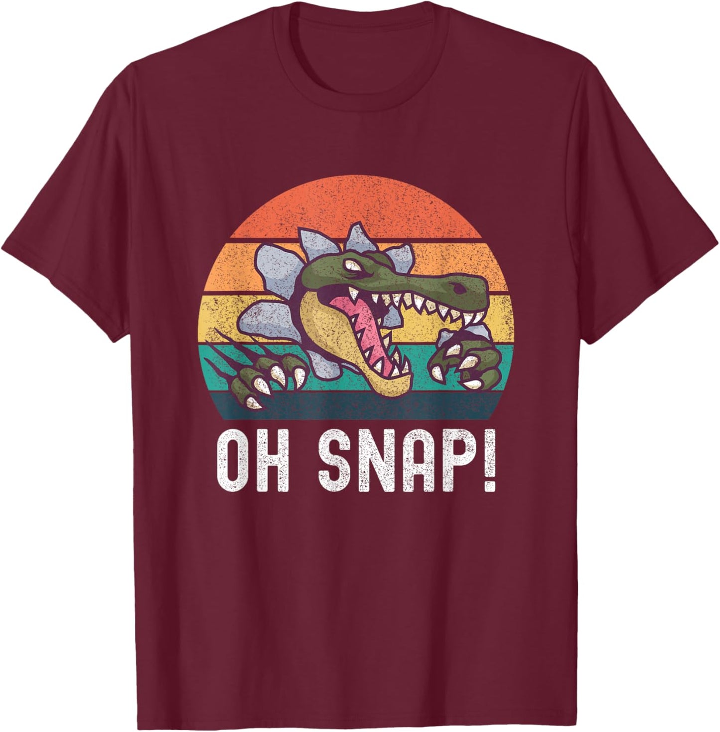 Oh Snap Funny Alligator Lover Crocodile Saying T-Shirt - T-Shirt | Maroon
