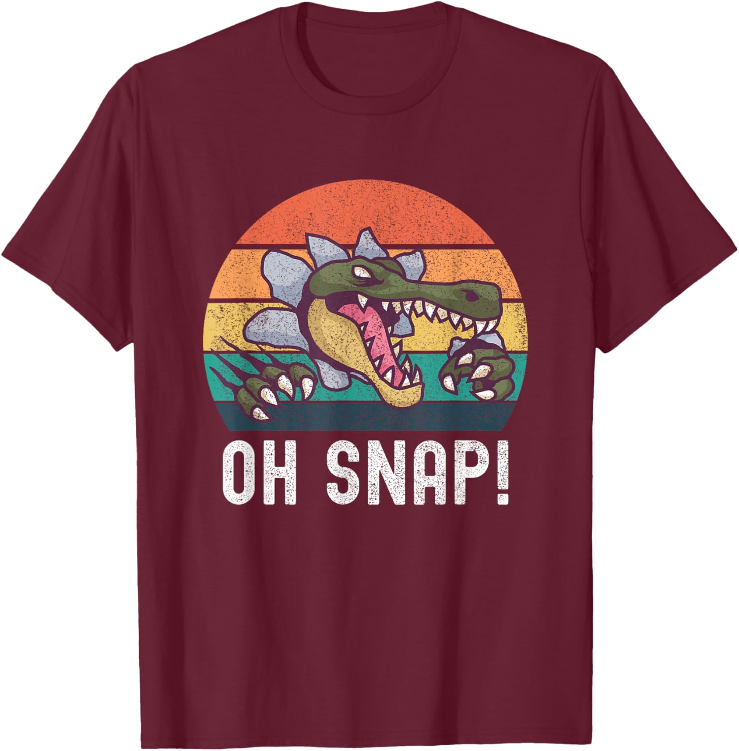 Oh Snap Funny Alligator Lover Crocodile Saying T-Shirt - T-Shirt | Maroon