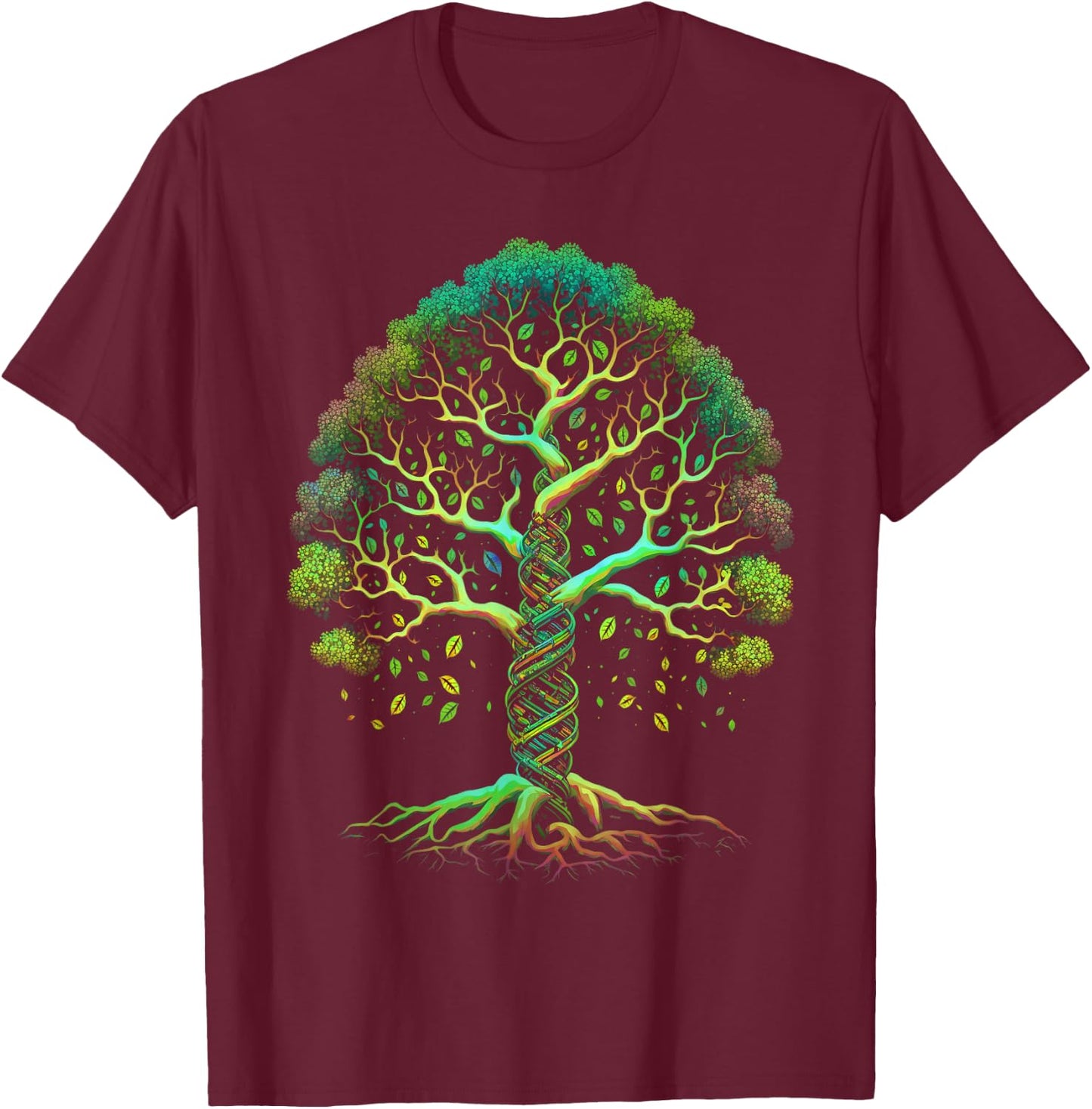 DNA Tree of Life Science Graphic , Women and Kids T-Shirt - T-Shirt | Maroon