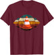 Traffic Cone Costume Retro Safety Cone Vintage Traffic Cone T-Shirt - T-Shirt | Maroon