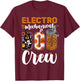 Electro-mechanical Boo Crew Halloween Matching Tech T-Shirt - T-Shirt | Maroon
